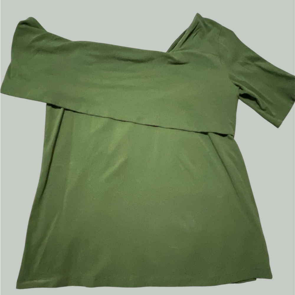 New York & Company Olive Green Top - Picture 3 of 5